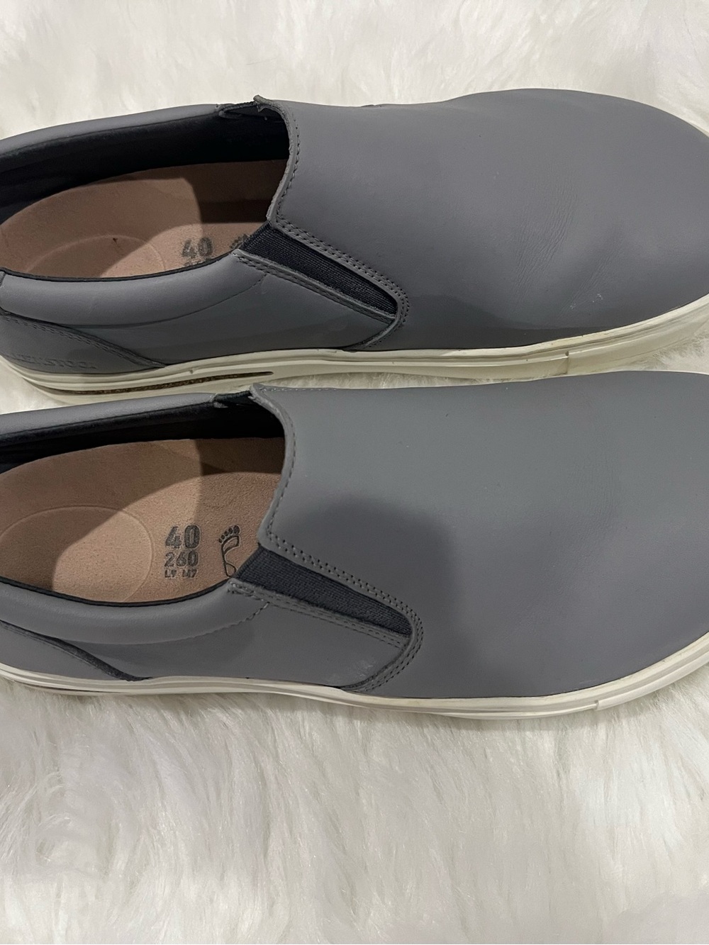 Birkenstock Oswego Unisex Slip-On Sneakers in Gray - Picture 2 of 7